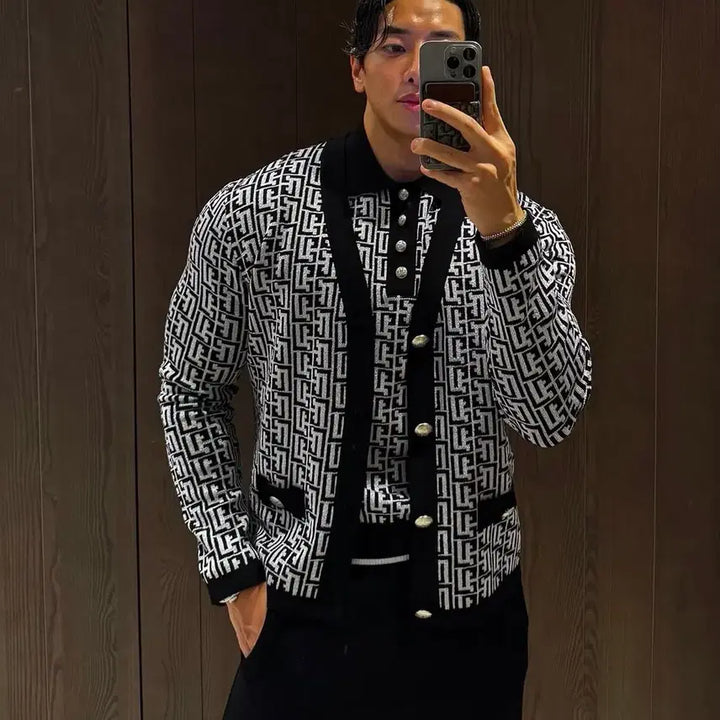 [BUNJANG] Rafinato RT Monogram Metallic Tweed Cardigan / 라피나토 RT모노그램 메탈릭 트위드가디건 52