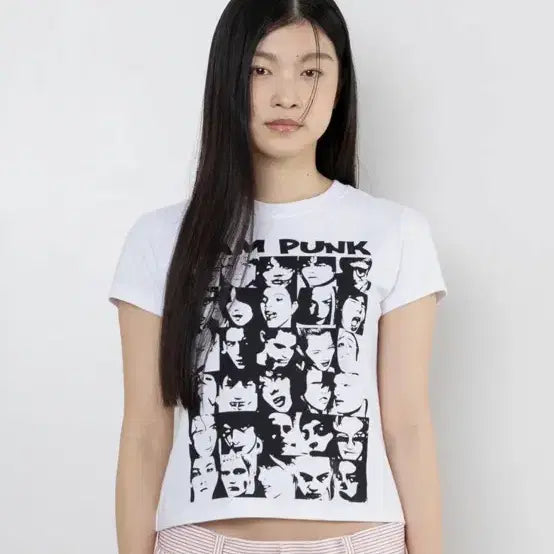 [BUNJANG] WEBHOUSEIM Punk Angel T-Shirt - White / 웹하우스아이엠 펑크 엔젤 티 - 화이트