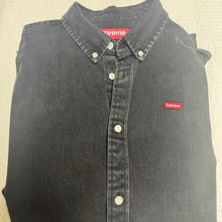 [BUNJANG] Supreme Small Box Shirt Washed Black 24SS / 슈프림 스몰 박스 셔츠 워시드 블랙 - 24SS