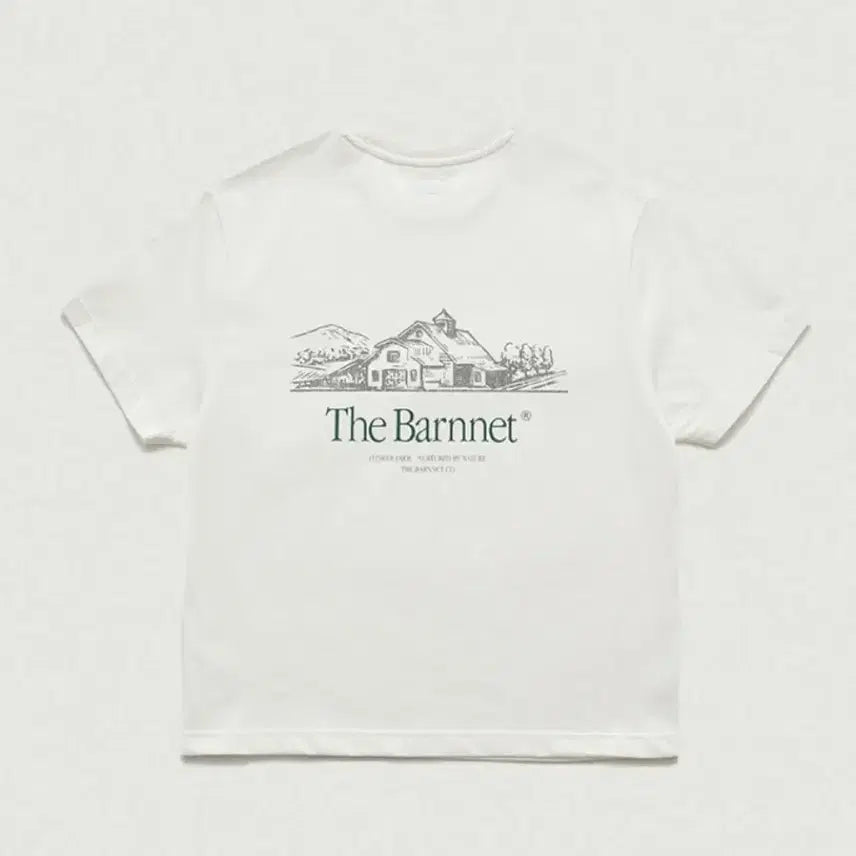 [BUNJANG] The Barnet Country Barn Short Sleeve T-Shirt White / 더바넷 Country Barn 반팔 티셔츠