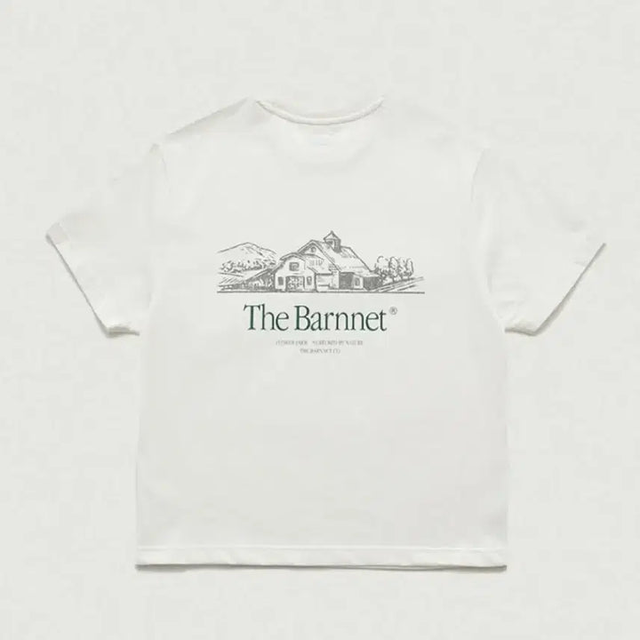 [BUNJANG] The Barnet Country Barn Short Sleeve T-Shirt White / 더바넷 Country Barn 반팔 티셔츠