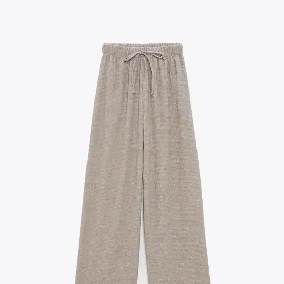 [BUNJANG] Zara Textured Carrot Fit Pants Beige / 자라 텍스처드 캐롯핏 팬츠 베이지
