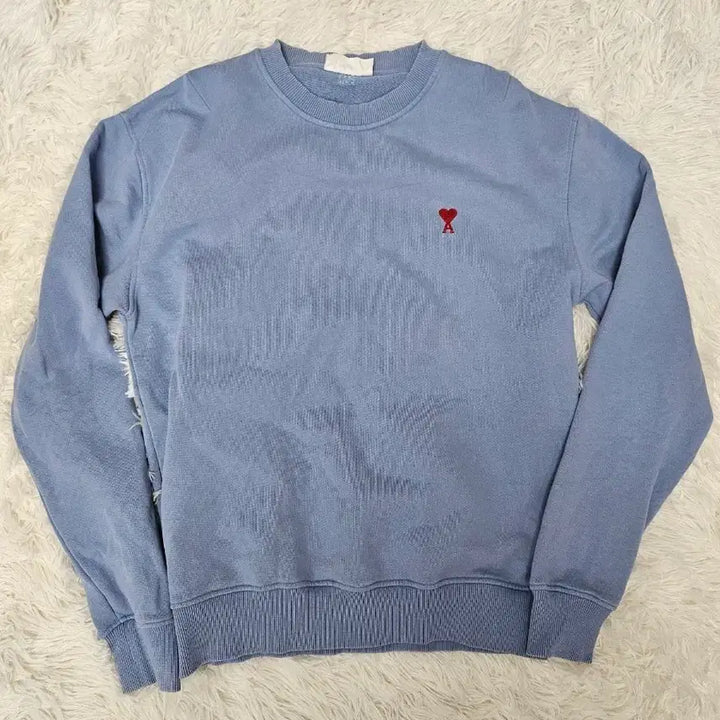 [SOLD OUT] 아미 스몰 하트 로고 맨투맨 블루 L