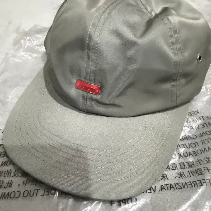 [BUNJANG] Supreme Enamel Small Box 6-Panel Grey Cap / 슈프림 에나멜 스몰 박스 6-패널 그레이