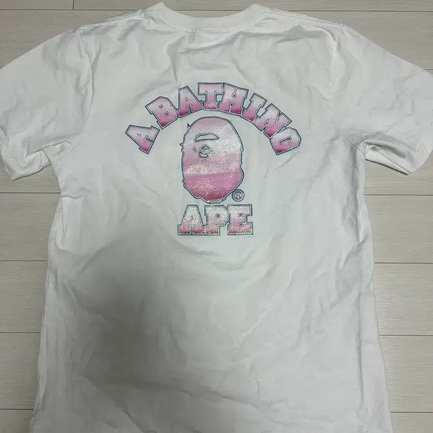 [BUNJANG] BAPE Pink Short Sleeve T-Shirt / 베이프 핑크 반팔 티셔츠