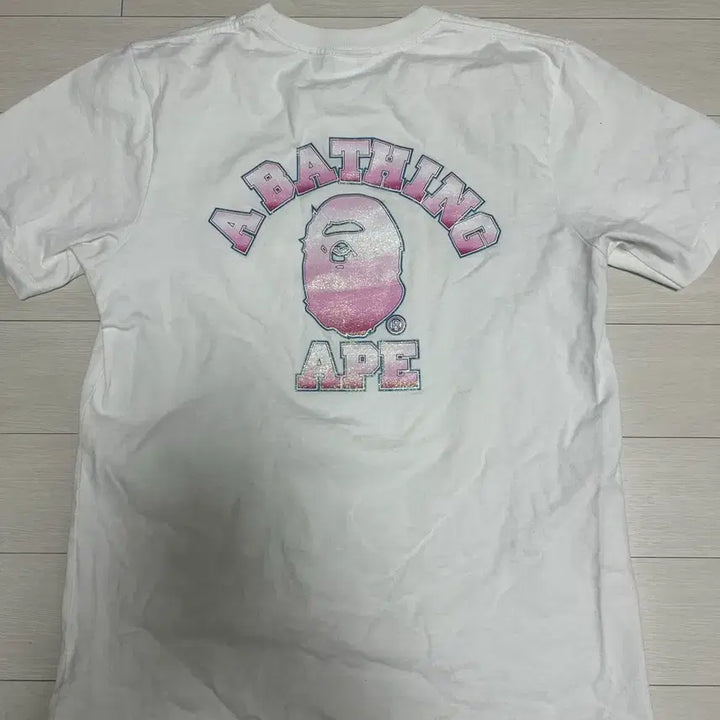 [BUNJANG] BAPE Pink Short Sleeve T-Shirt / 베이프 핑크 반팔 티셔츠
