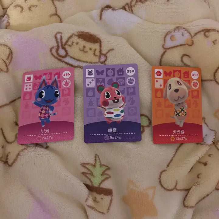 [BUNJANG] Animal Crossing Amiibo Cards (Caramel/Apple/Bunny) Korean Version / 동물의 숲 아미보 카드 (카라멜/애플/부케) 정품 한글판