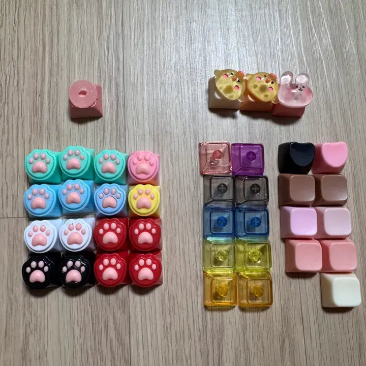 [BUNJANG] DIY Keycap &amp; Keychain Base (2, 3, 4-Slot), Keyboard Switch (Sea Salt) / 키캡 키링 만들기 베이스 2구 3구 4구 냥발 키보드 스위치 바다소금