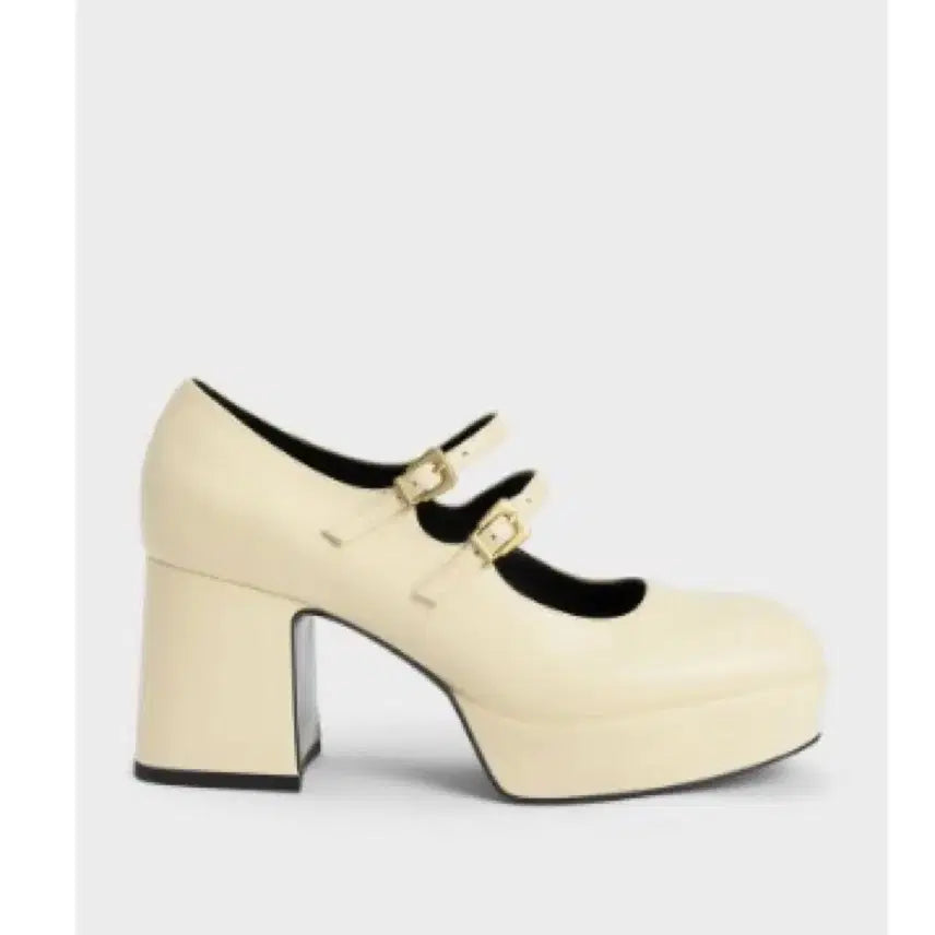 [BUNJANG] Charles &amp; Keith Mary Jane Heels Yellow Size 36 / 찰스앤키스 메리제인 힐 36 옐로우