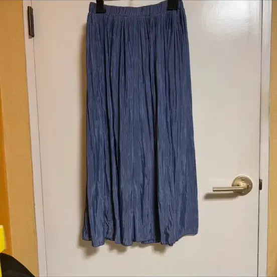 [BUNJANG] Blue Flare Banding Long Skirt / 1회착 플레어 밴딩 롱스커트