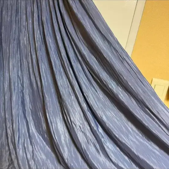 [BUNJANG] Blue Flare Banding Long Skirt / 1회착 플레어 밴딩 롱스커트