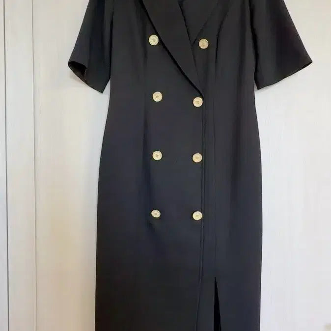 [BUNJANG] MOJO.S.PINE 5-Sleeve Belted Midi Dress Set / 모조에스핀 5부 금장 더블 정장 미디 원피스 벨트 세트