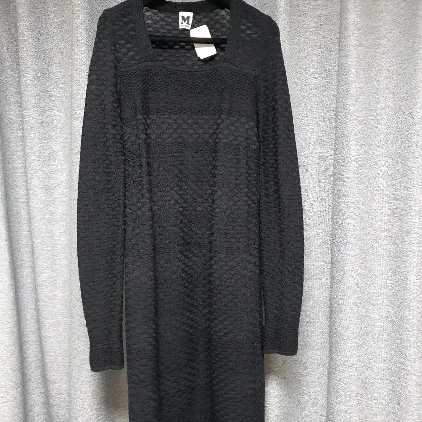 [BUNJANG] M Missoni Black Knit Long Dress / 엠 미쏘니 M Missoni 독보적인 니트 긴팔마디롱원피스 4 s~m