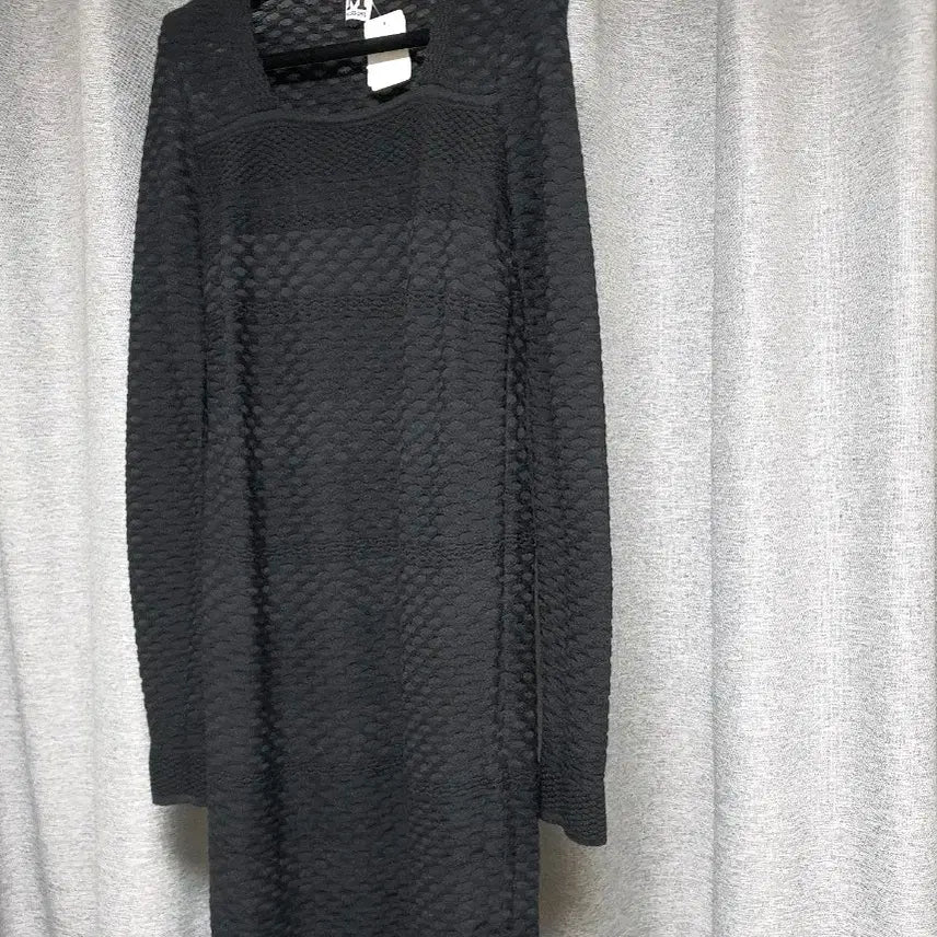 [BUNJANG] M Missoni Black Knit Long Dress / 엠 미쏘니 M Missoni 독보적인 니트 긴팔마디롱원피스 4 s~m