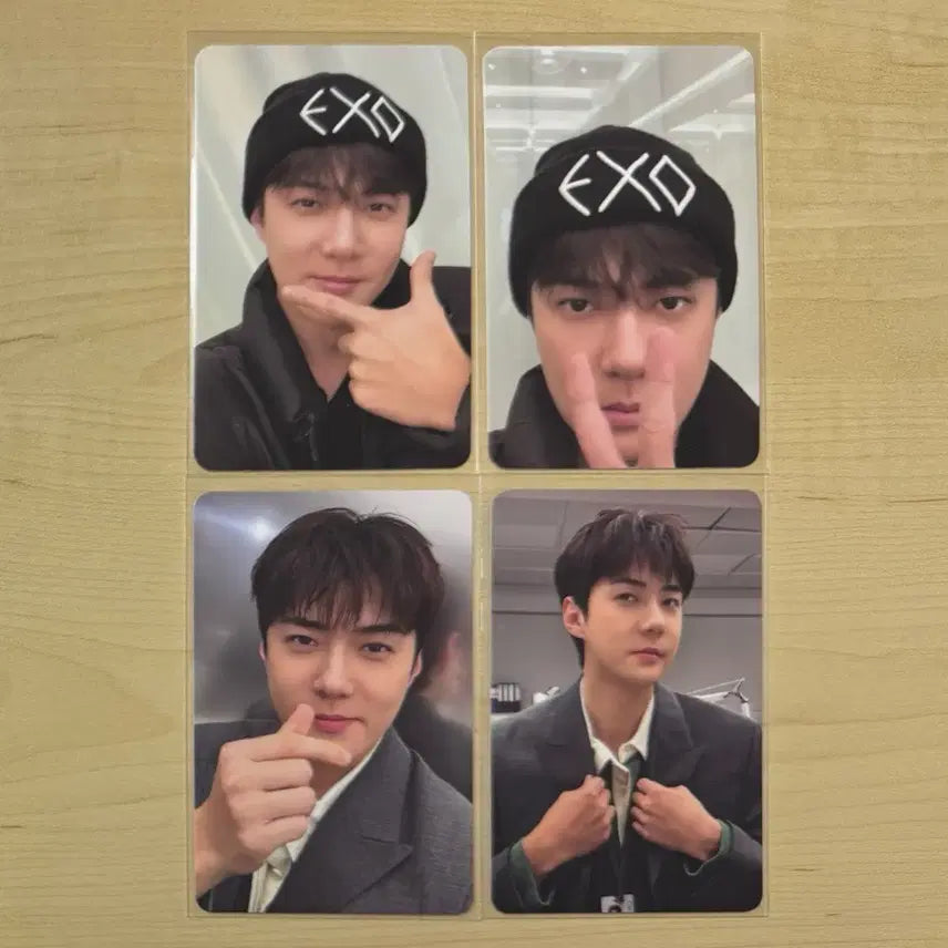 [BUNJANG] EXO Sehun Trading Card Photocard Set / 엑소 팬미팅 엑소버스 시즌그리팅 시그 세훈 트레카 포카 엠디