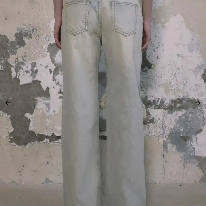[BUNJANG] Bohemian Seoul Wide Leg Jeans / 보헤미안서울 보헴서 knee-damaged wide jeans S