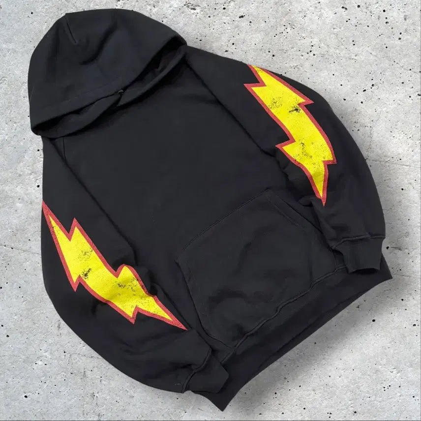 [BUNJANG] Insane Garage Biker Black Motorcycle Printing Hoodie / [L] 인세인개러지 바이커 블랙 오토바이 프린팅 후드티