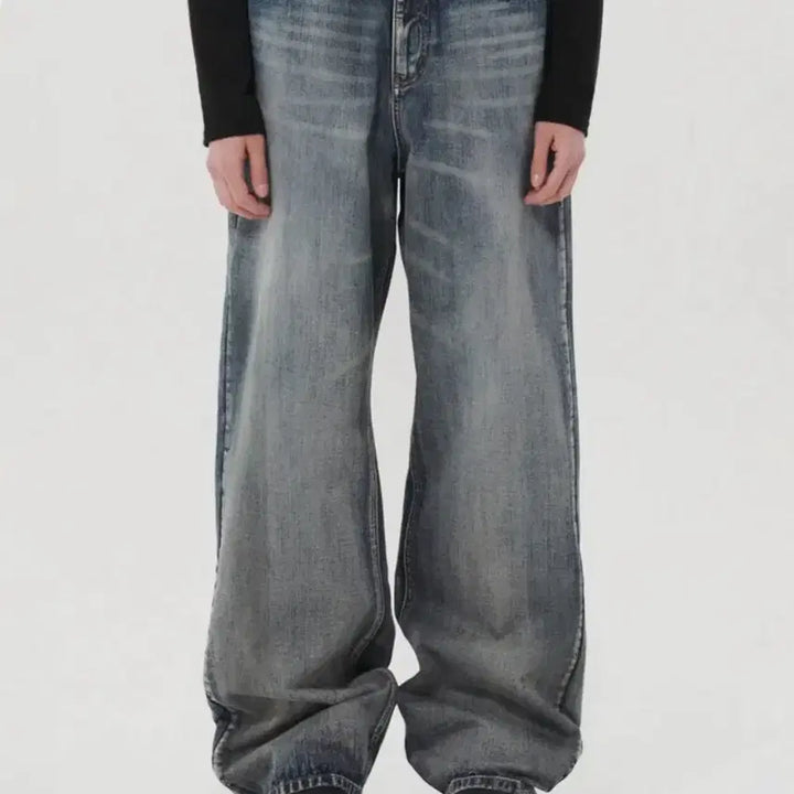 [BUNJANG] DNSR Signature Wide Denim Pants Vintage Blue (L) / (L) DNSR 시그니처 와이드 데님 팬츠 빈티지 블루