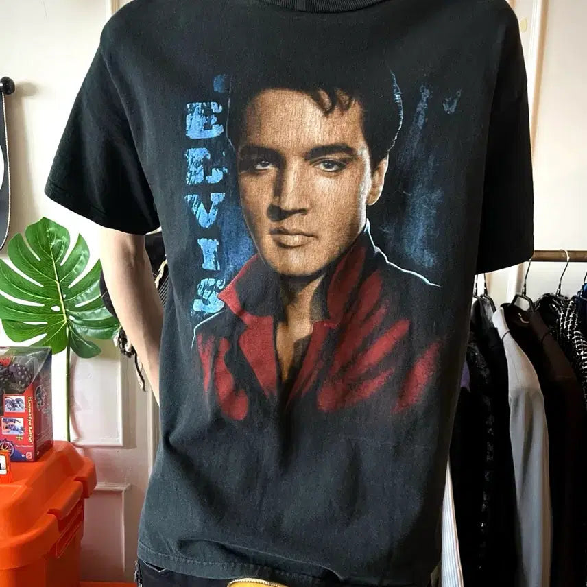 [BUNJANG] Elvis Presley 2003 Official Musician Printing Short Sleeve T-Shirt (M) / 2000s 엘비스 프레슬리 빈티지 오피셜 뮤지션 프린팅 반팔 티셔츠