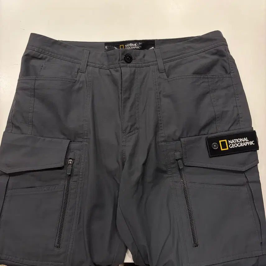 [BUNJANG] National Geographic Shirring Cargo Jogger Pants Grey / [91] 내셔널지오그래픽 셔링 카고 조거 팬츠 그레이