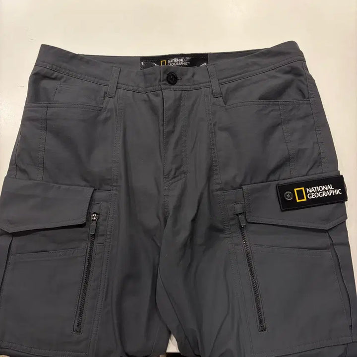 [BUNJANG] National Geographic Shirring Cargo Jogger Pants Grey / [91] 내셔널지오그래픽 셔링 카고 조거 팬츠 그레이