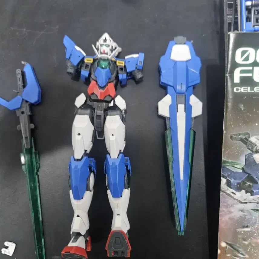 [BUNJANG] Bandai MG 1/100 Double Quanta Full Saber Gundam Model Kit (Unfinished) / Mg 더블어 퀀터 풀 세이버 건담 만들다가 마무리 못했어요ㅠ
