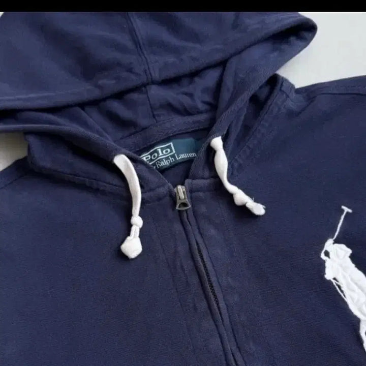 [BUNJANG] Polo Ralph Lauren Big Pony Hooded Zip-Up Jacket L Navy / 빅포니 후드집업