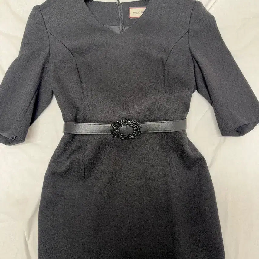 [SOLD OUT] 모조에스핀 블랙 미디 정장 원피스