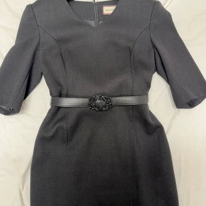 [SOLD OUT] 모조에스핀 블랙 미디 정장 원피스