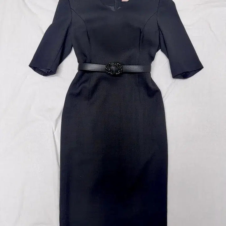 [SOLD OUT] 모조에스핀 블랙 미디 정장 원피스