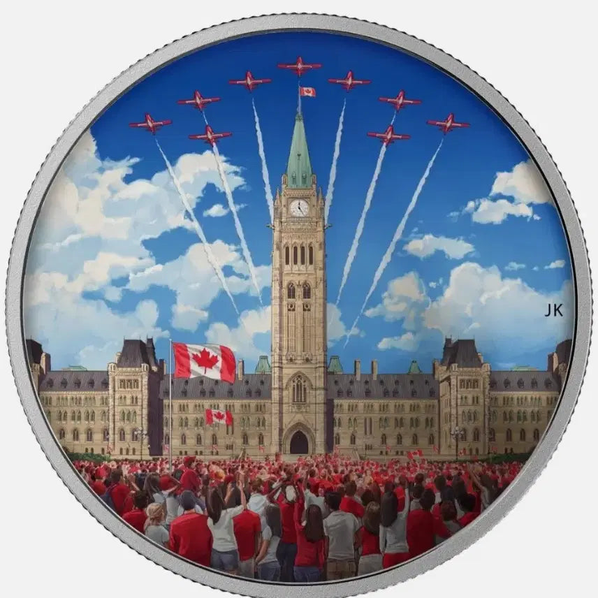 [BUNJANG] 2017 Canada 2 oz Pure Silver Glow Parliament Building Coin / 2017 캐나다 2온스 의회 건물 퓨어 실버 글로우 실버