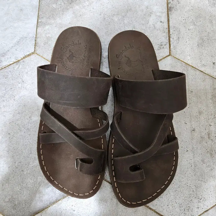 [BUNJANG] Jerusalem Sandals The Good Shepherd Nubuck Suede Flip-Flop Sandals Brown Size 270 / [270] 예루살렘 샌들 슬리퍼 쪼리