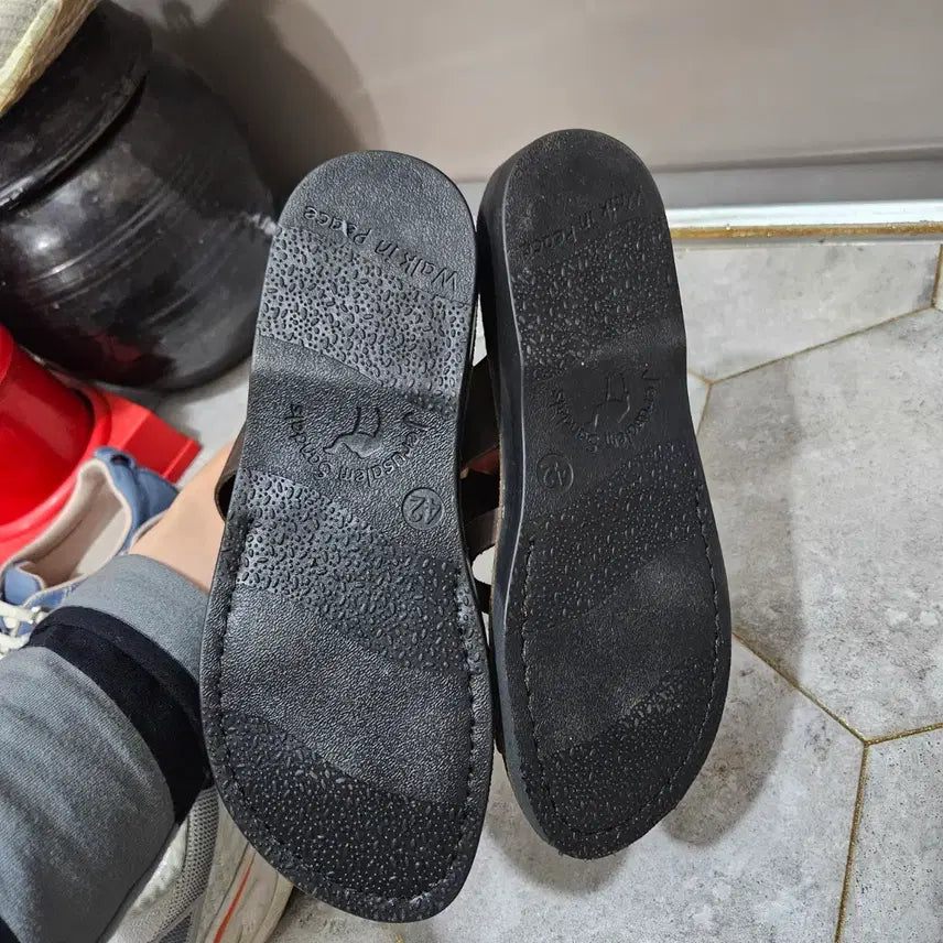 [BUNJANG] Jerusalem Sandals The Good Shepherd Nubuck Suede Flip-Flop Sandals Brown Size 270 / [270] 예루살렘 샌들 슬리퍼 쪼리