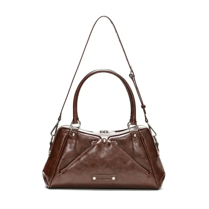 [BUNJANG] Sunburn Project MOS Bag Faux Leather Brown / 썬번프로젝트 모스백 Faux Leather M.O.S Bag