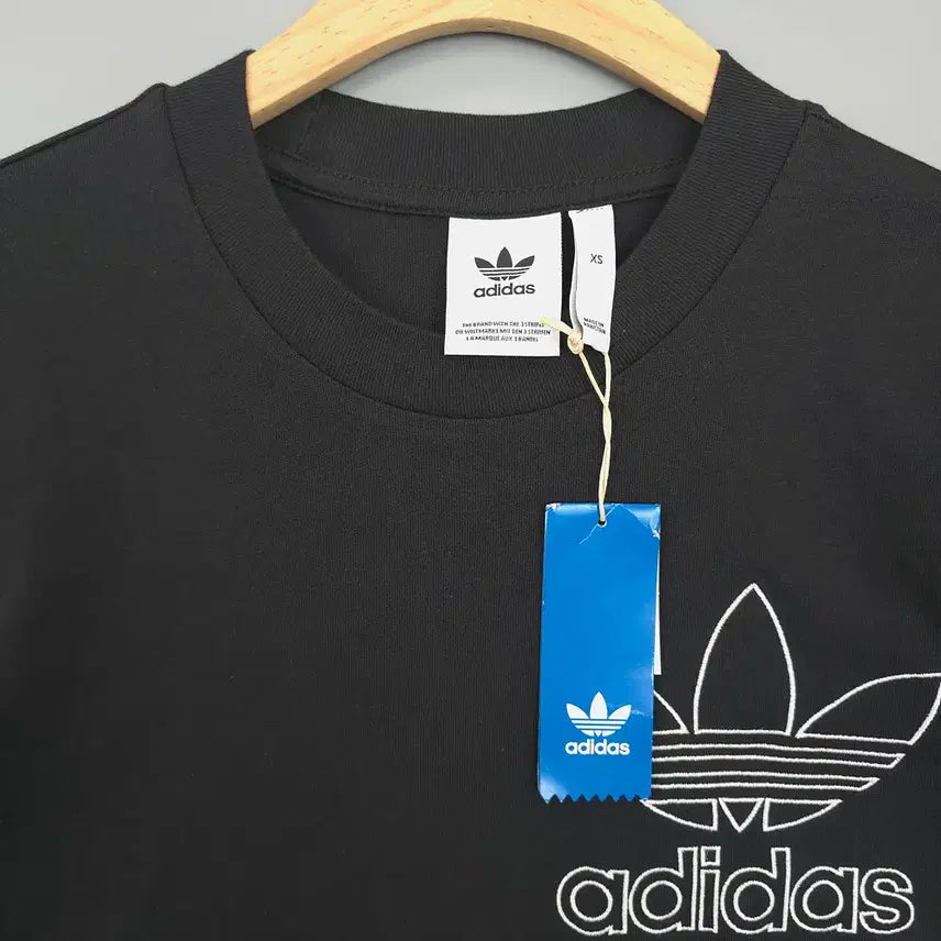 [BUNJANG] Adidas Trefoil Outline T-Shirt Black / 새제품 아디다스 Adidas 트레포일 아웃라인 반팔티 블랙