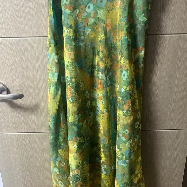 [BUNJANG] Chiffon Flower Long Skirt / 쉬폰 플라워 롱스커트