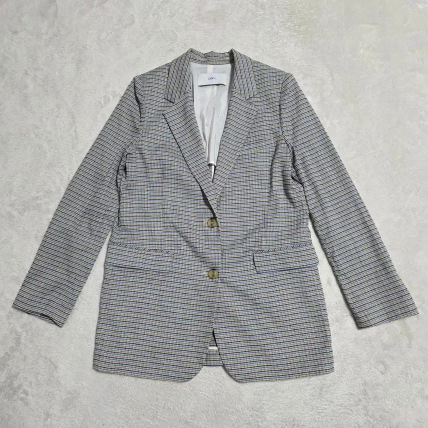 [BUNJANG] DUEL Check Linen Blend Jacket / (55)여성 듀엘 체크 린넨 혼방 자켓