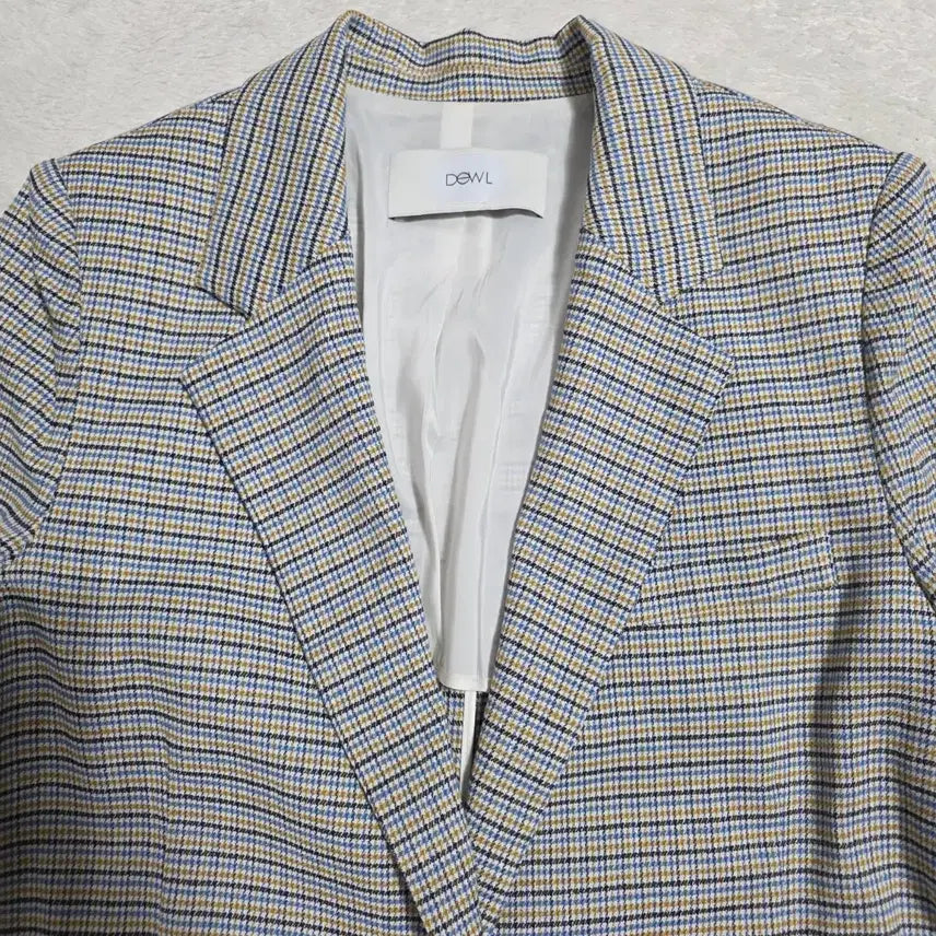 [BUNJANG] DUEL Check Linen Blend Jacket / (55)여성 듀엘 체크 린넨 혼방 자켓