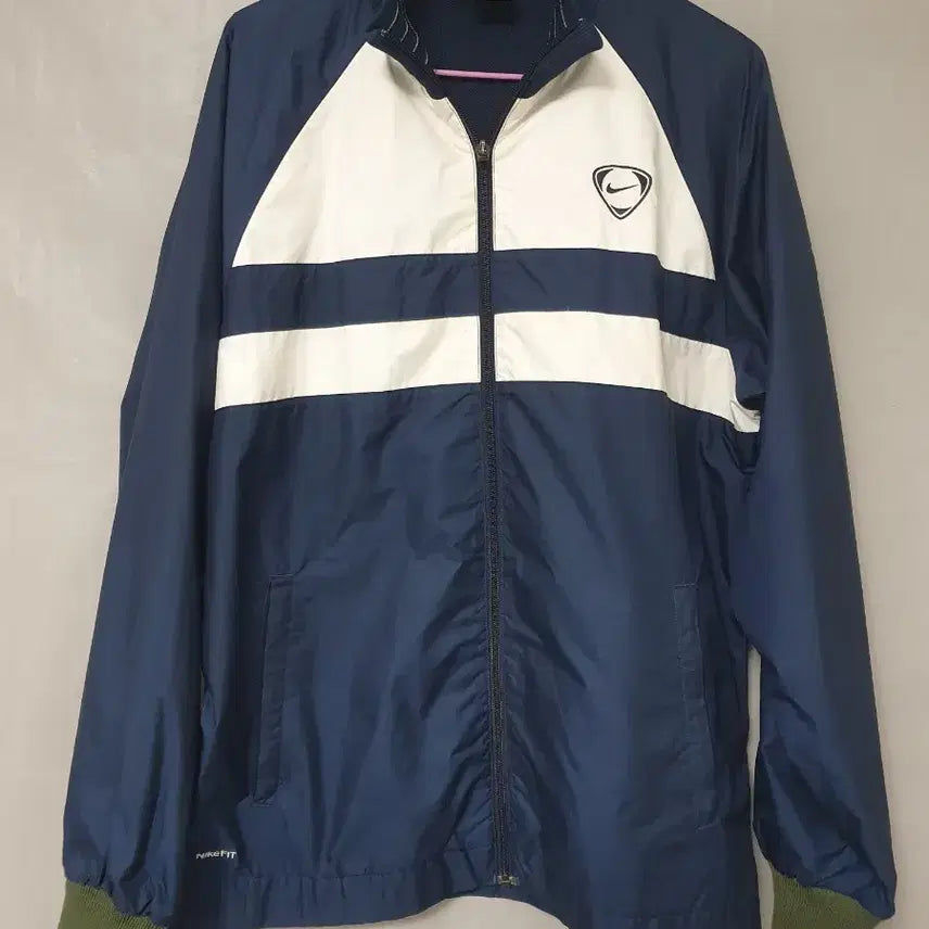 [BUNJANG] Nike Windbreaker Jacket Navy/White L (100) / 나이키 바람막이 네이비/화이트 자켓 L(100)