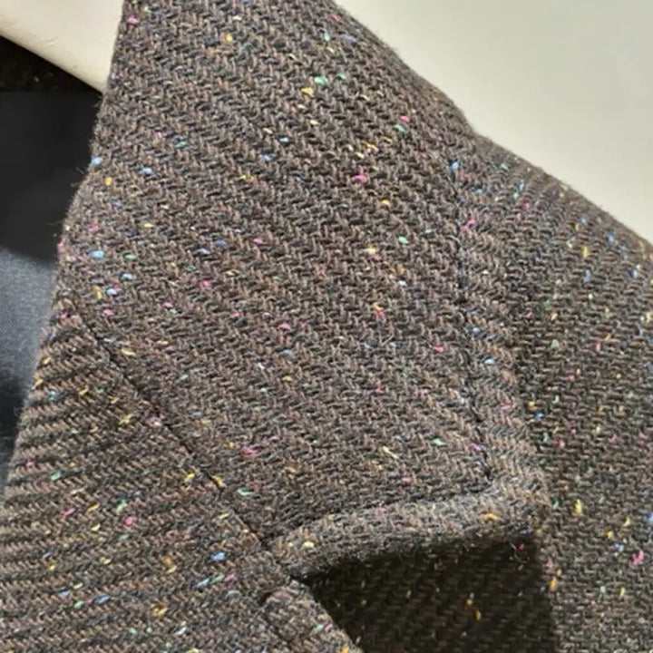 [BUNJANG] C.C COLLECT Brown Tweed Crop Jacket / 씨씨콜렉트 브라운 트위드 크롭 자켓