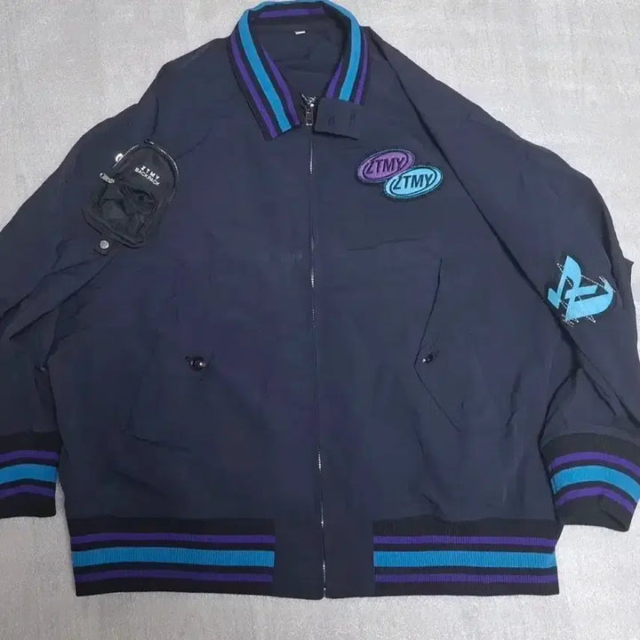 [BUNJANG] Zutto Mayo Techno Poor Varsity Jacket Navy L / 다음주까지만)즛토마요 테크노푸어 바시티 자켓 네이비 L