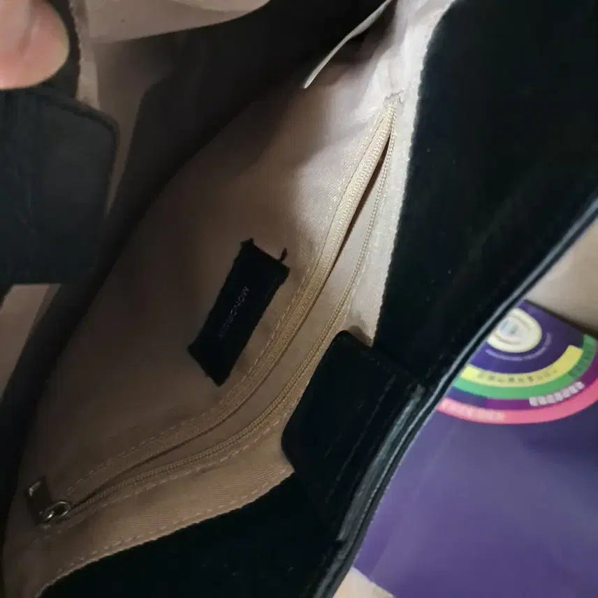 [BUNJANG] Monday Edition Black Leather Shoulder Bag / 먼데이 에디션 블랙 레더 숄더백