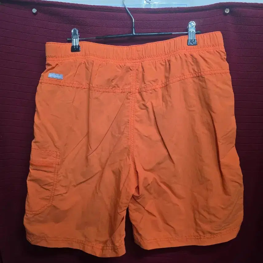 [BUNJANG] Columbia Orange Cargo Pocket Banding Shorts / (32)컬럼비아 오렌지색 남자 밴딩 반바지 카고포켓