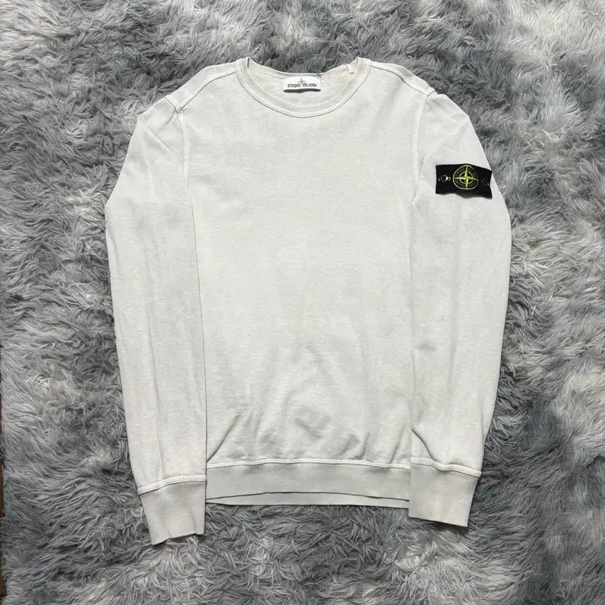 [BUNJANG] Stone Island Sleeve T-Shirt Ivory S / 스톤아일랜드 슬리브 아이보리 {size S}
