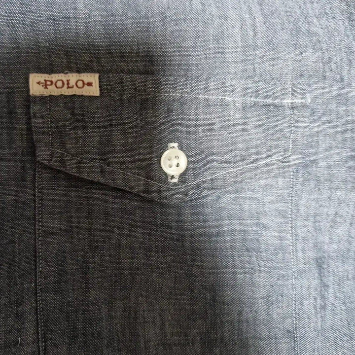 [BUNJANG] Polo Ralph Lauren Pocket Grey Shirt L / 폴로 랄프로렌 포켓 그레이 셔츠 L