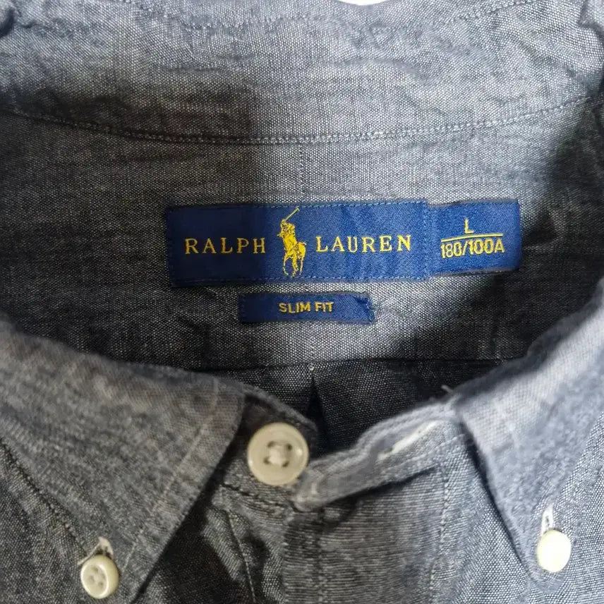 [BUNJANG] Polo Ralph Lauren Pocket Grey Shirt L / 폴로 랄프로렌 포켓 그레이 셔츠 L