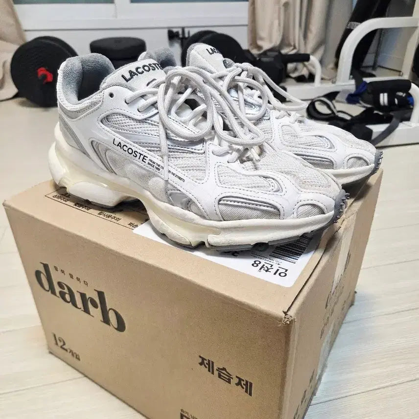 [BUNJANG] Lacoste L003 2K24 Sneakers - White/Grey (Size 280) / (280사이즈) 라코스테 L003 2K24 - 화이트/그레이