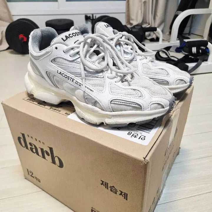 [BUNJANG] Lacoste L003 2K24 Sneakers - White/Grey (Size 280) / (280사이즈) 라코스테 L003 2K24 - 화이트/그레이
