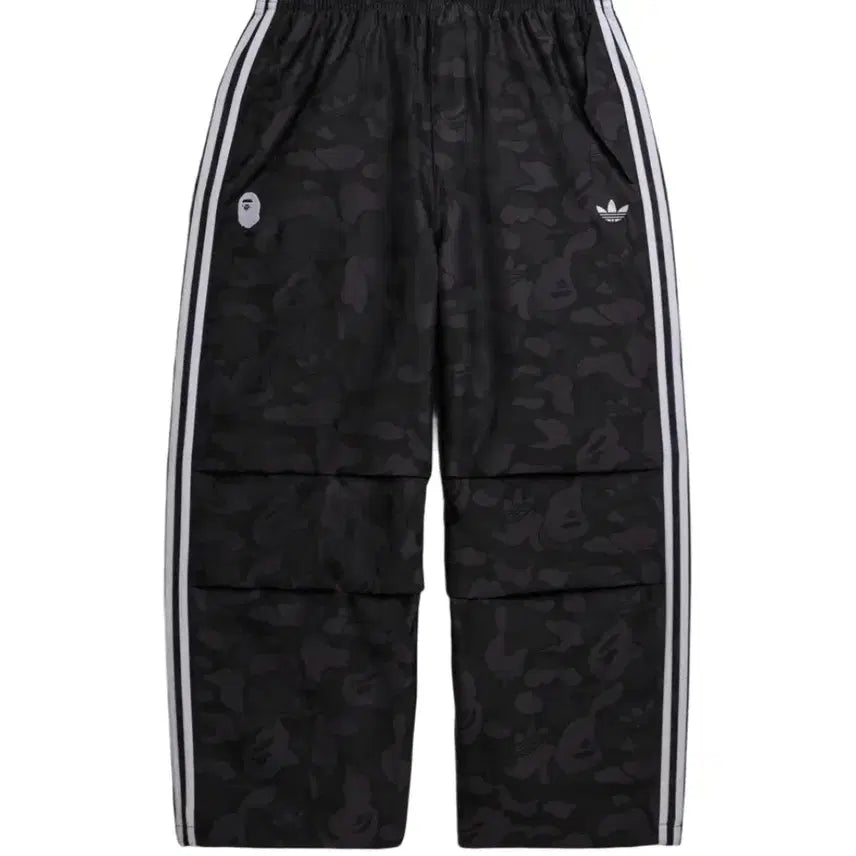 [BUNJANG] BAPE x Adidas Jacquard Pants Black S / 베이프 아디다스 자카드 팬츠 블랙 s 새상품