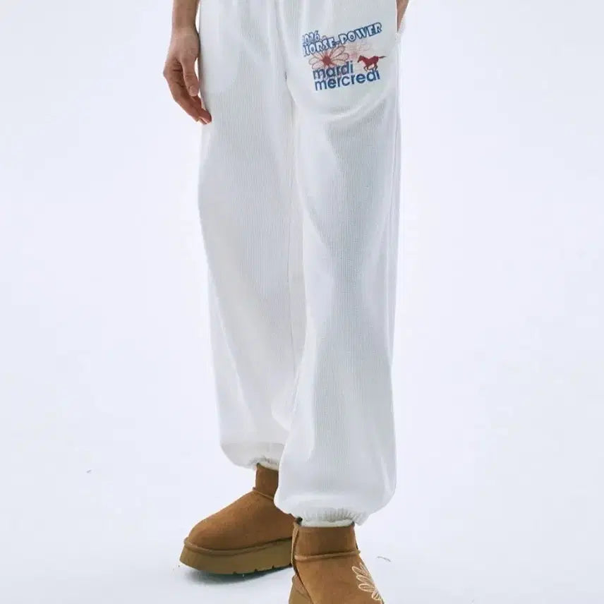 [BUNJANG] Mardi Mercredi White Jogger Pants / [새상품]마르디 메크르디 화이트 조거팬츠